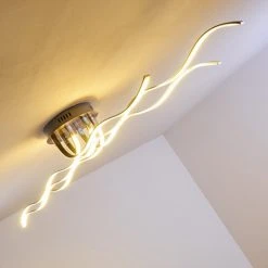 Hofstein Bovino Deckenleuchte LED Nickel-Matt, 1-flammig -Bürolampen Verkäufe bovino deckenleuchte h167992 13