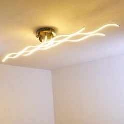 Hofstein Bovino Deckenleuchte LED Nickel-Matt, 1-flammig -Bürolampen Verkäufe bovino deckenleuchte h167992 19