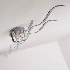 Hofstein Bovino Deckenleuchte LED Nickel-Matt, 1-flammig -Bürolampen Verkäufe bovino deckenleuchte h167992 23