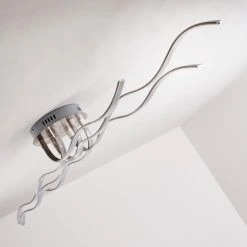 Hofstein Bovino Deckenleuchte LED Nickel-Matt, 1-flammig -Bürolampen Verkäufe bovino deckenleuchte h167992 7