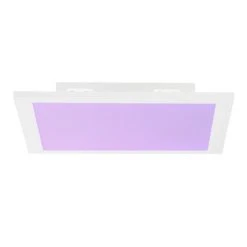 Brilliant Leuchten Brilliant Abie Deckenpaneel LED Wei&szlig;, 1-flammig, Fernbedienung, Farbwechsler