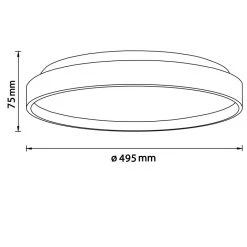 Brilliant Leuchten Brilliant Alson Deckenleuchte LED Braun, Wei&szlig;, 1-flammig, Fernbedienung -Bürolampen Verkäufe brilliant alson deckenleuchte g99787 75 7