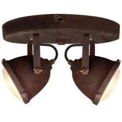 Brilliant Leuchten Brilliant Carmen Spotrondell Rostfarben, 2-flammig