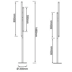 Brilliant Leuchten Brilliant Cembalo Stehlampe LED Schwarz, Silber, Braun, 3-flammig -Bürolampen Verkäufe brilliant cembalo stehlampe g93155 21 6