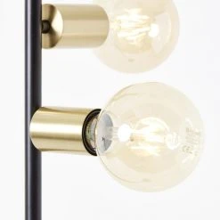 Brilliant Leuchten Brilliant Chiba Stehleuchte Schwarz, Gold, 4-flammig -Bürolampen Verkäufe brilliant chiba stehleuchte 93181 72 4