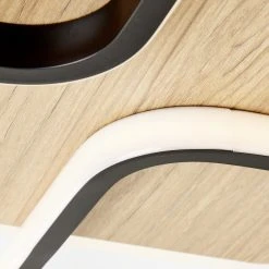 Brilliant Leuchten Brilliant Dennet Deckenleuchte LED Schwarz, Braun, 1-flammig -Bürolampen Verkäufe brilliant dennet deckenleuchte g99750 76 4