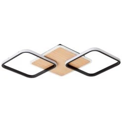 Brilliant Leuchten Brilliant Dennet Deckenleuchte LED Schwarz, Braun, 1-flammig -Bürolampen Verkäufe brilliant dennet deckenleuchte g99750 76 9