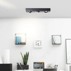 Brilliant Leuchten Brilliant Doro Deckenleuchte LED Schwarz, 3-flammig