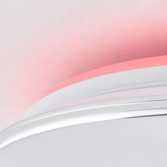 Brilliant Leuchten Brilliant Edna Deckenleuchte LED Chrom, 1-flammig, Fernbedienung, Farbwechsler 4 Brilliant Leuchten Brilliant Edna Deckenleuchte LED Chrom, 1-flammig, Fernbedienung, Farbwechsler – Bild 4