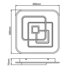 Brilliant Leuchten Brilliant Furtado Deckenleuchte LED Schwarz, Weiß, 1-flammig, Fernbedienung -Bürolampen Verkäufe brilliant furtado deckenleuchte g99584 75 9