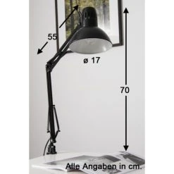 Brilliant Leuchten Brilliant Hobby Schreibtischklemmleuchte Schwarz, 1-flammig