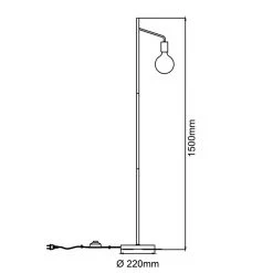 Brilliant Leuchten Brilliant Kiel Stehlampe Schwarz, Gold, 1-flammig -Bürolampen Verkäufe brilliant kiel stehlampe 94581 78 4