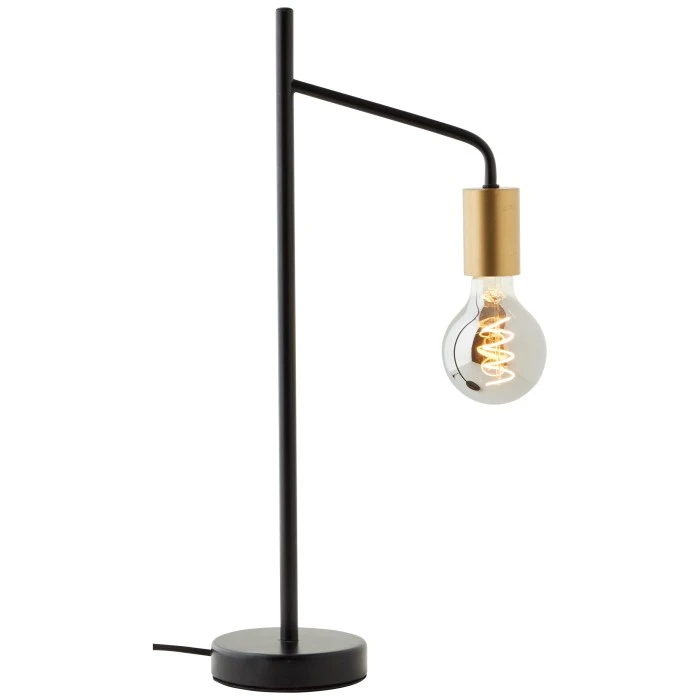 Brilliant Leuchten Brilliant Kiel Tischleuchte Schwarz, Gold, 1-flammig 1 Brilliant Leuchten Brilliant Kiel Tischleuchte Schwarz, Gold, 1-flammig