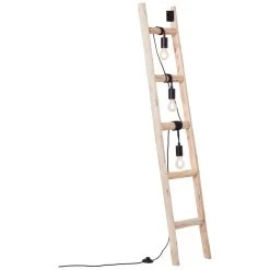 Brilliant Leuchten Brilliant Ladder Stehleuchte Schwarz, Naturfarben, 3-flammig