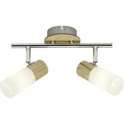 Brilliant Leuchten Babsan Deckenspot Wei&szlig;, Holz dunkel, 2-flammig -Bürolampen Verkäufe brilliant leuchten babsan deckenspot 51413 50 2