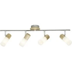 Brilliant Leuchten Babsan Deckenspot Weiß, Holz dunkel, 4-flammig -Bürolampen Verkäufe brilliant leuchten babsan deckenspot 51432 50 4