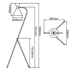 Brilliant Leuchten Jervis Stehlampe Schwarz, Gold, 1-flammig -Bürolampen Verkäufe brilliant leuchten jervis stehlampe 93143 78 5