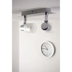 Brilliant Leuchten LED Deckenspot Chrom, Weiß, 2-flammig -Bürolampen Verkäufe brilliant leuchten led deckenspot g32429 77 do1 6