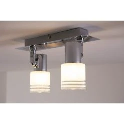 Brilliant Leuchten LED Deckenspot Chrom, Weiß, 2-flammig -Bürolampen Verkäufe brilliant leuchten led deckenspot g32429 77 do1 8