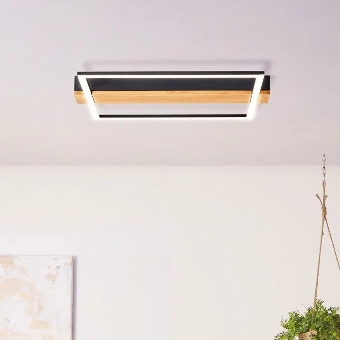 Brilliant Leuchten Brilliant Loneos Deckenleuchte LED Schwarz, Braun, 1-flammig 3 Brilliant Leuchten Brilliant Loneos Deckenleuchte LED Schwarz, Braun, 1-flammig – Bild 3