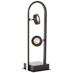 Brilliant Leuchten Brilliant Nebeker Tischleuchte LED Schwarz, 2-flammig, Fernbedienung -Bürolampen Verkäufe brilliant nebeker tischleuchte g93160 06 6