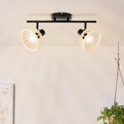 Brilliant Leuchten Brilliant Norah Deckenleuchte Schwarz, 2-flammig -Bürolampen Verkäufe brilliant norah deckenleuchte 99738 76 2