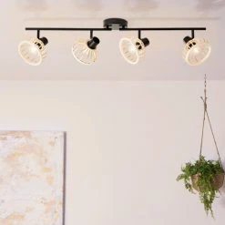 Brilliant Leuchten Brilliant Norah Deckenleuchte Schwarz, 4-flammig -Bürolampen Verkäufe brilliant norah deckenleuchte 99740 76 2