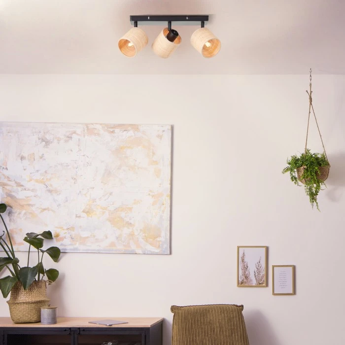 Brilliant Leuchten Brilliant Raffy Deckenleuchte Schwarz, 3-flammig 1 Brilliant Leuchten Brilliant Raffy Deckenleuchte Schwarz, 3-flammig