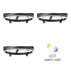 Brilliant Leuchten Brilliant Skaford Deckenleuchte LED Schwarz, 3-flammig, Fernbedienung -Bürolampen Verkäufe brilliant skaford deckenleuchte g99594 06 3