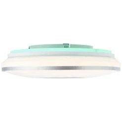 Brilliant Leuchten Brilliant Visitation Deckenleuchte LED Silber, 1-flammig, Fernbedienung, Farbwechsler -Bürolampen Verkäufe brilliant visitation deckenleuchte g97043 58 10