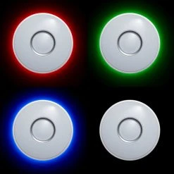 Brilliant Leuchten Brilliant Visitation Deckenleuchte LED Silber, 1-flammig, Fernbedienung, Farbwechsler -Bürolampen Verkäufe brilliant visitation deckenleuchte g97043 58 25