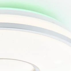 Brilliant Leuchten Brilliant Visitation Deckenleuchte LED Silber, 1-flammig, Fernbedienung, Farbwechsler -Bürolampen Verkäufe brilliant visitation deckenleuchte g97043 58 4