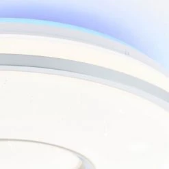 Brilliant Leuchten Brilliant Visitation Deckenleuchte LED Silber, 1-flammig, Fernbedienung, Farbwechsler -Bürolampen Verkäufe brilliant visitation deckenleuchte g97043 58 6