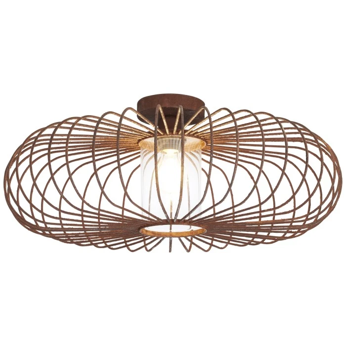 Brilliant Leuchten Brilliant Willard Deckenleuchte Rostfarben, Transparent, Klar, 1-flammig 1 Brilliant Leuchten Brilliant Willard Deckenleuchte Rostfarben, Transparent, Klar, 1-flammig