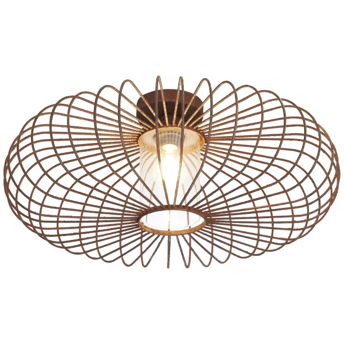 Brilliant Leuchten Brilliant Willard Deckenleuchte Rostfarben, Transparent, Klar, 1-flammig 3 Brilliant Leuchten Brilliant Willard Deckenleuchte Rostfarben, Transparent, Klar, 1-flammig – Bild 3