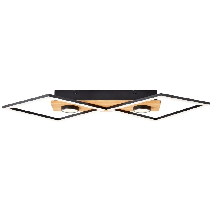 Brilliant Leuchten Brilliant Woodbridge Deckenleuchte LED Schwarz, Braun, 1-flammig 2 Brilliant Leuchten Brilliant Woodbridge Deckenleuchte LED Schwarz, Braun, 1-flammig – Bild 2