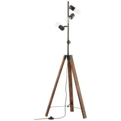 Brilliant Leuchten Brilliant Woodhill Stehleuchte Holz dunkel, 4-flammig -Bürolampen Verkäufe brilliant woodhill stehleuchte 93724 76 4