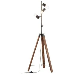 Brilliant Leuchten Brilliant Woodhill Stehleuchte Holz dunkel, 4-flammig -Bürolampen Verkäufe brilliant woodhill stehleuchte 93724 76 5