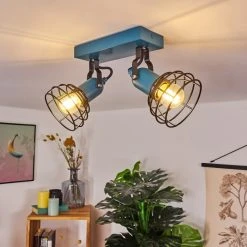 Hofstein Builako Deckenleuchte Blau, Schwarz, 2-flammig -Bürolampen Verkäufe builako deckenleuchte h3443811 6