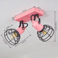 Hofstein Builako Deckenleuchte Schwarz, Pink, 2-flammig -Bürolampen Verkäufe builako deckenleuchte h3443828 3