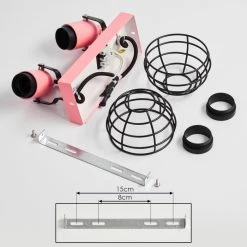 Hofstein Builako Deckenleuchte Schwarz, Pink, 2-flammig -Bürolampen Verkäufe builako deckenleuchte h3443828 4