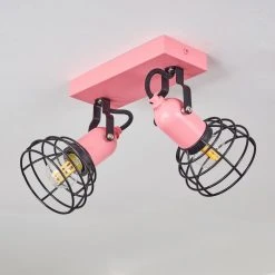 Hofstein Builako Deckenleuchte Schwarz, Pink, 2-flammig -Bürolampen Verkäufe builako deckenleuchte h3443828 7