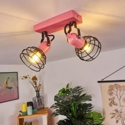 Hofstein Builako Deckenleuchte Schwarz, Pink, 2-flammig -Bürolampen Verkäufe builako deckenleuchte h3443828 8