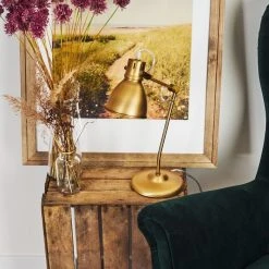 Hofstein Bundaberg Tischleuchte Altmessing, 1-flammig -Bürolampen Verkäufe bundaberg tischleuchte h3370018 13