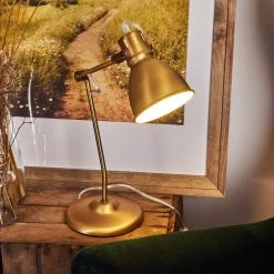 Hofstein Bundaberg Tischleuchte Altmessing, 1-flammig -Bürolampen Verkäufe bundaberg tischleuchte h3370018 14