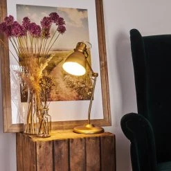 Hofstein Bundaberg Tischleuchte Altmessing, 1-flammig -Bürolampen Verkäufe bundaberg tischleuchte h3370018 2