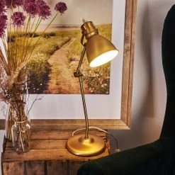 Hofstein Bundaberg Tischleuchte Altmessing, 1-flammig -Bürolampen Verkäufe bundaberg tischleuchte h3370018 5