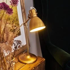 Hofstein Bundaberg Tischleuchte Altmessing, 1-flammig -Bürolampen Verkäufe bundaberg tischleuchte h3370018 8