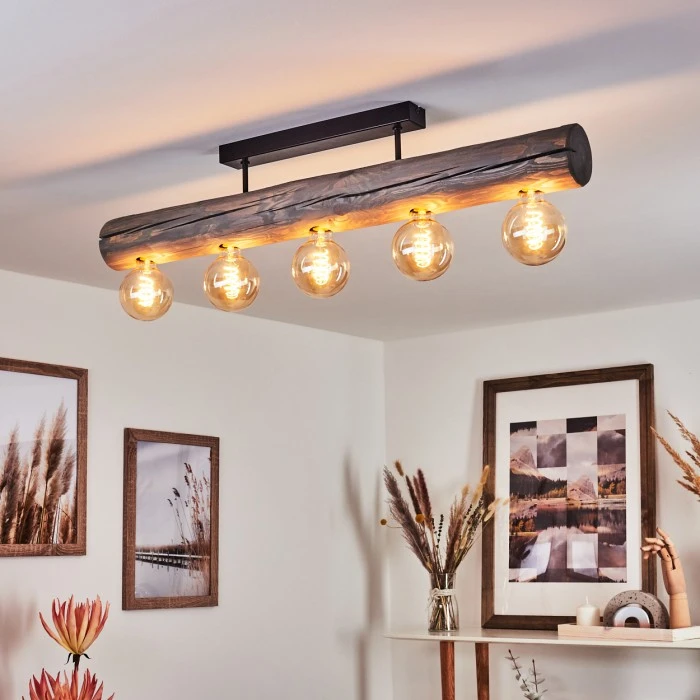 Hofstein Canedo Deckenleuchte Schwarz, Grau, 5-flammig 11 Hofstein Canedo Deckenleuchte Schwarz, Grau, 5-flammig – Bild 11