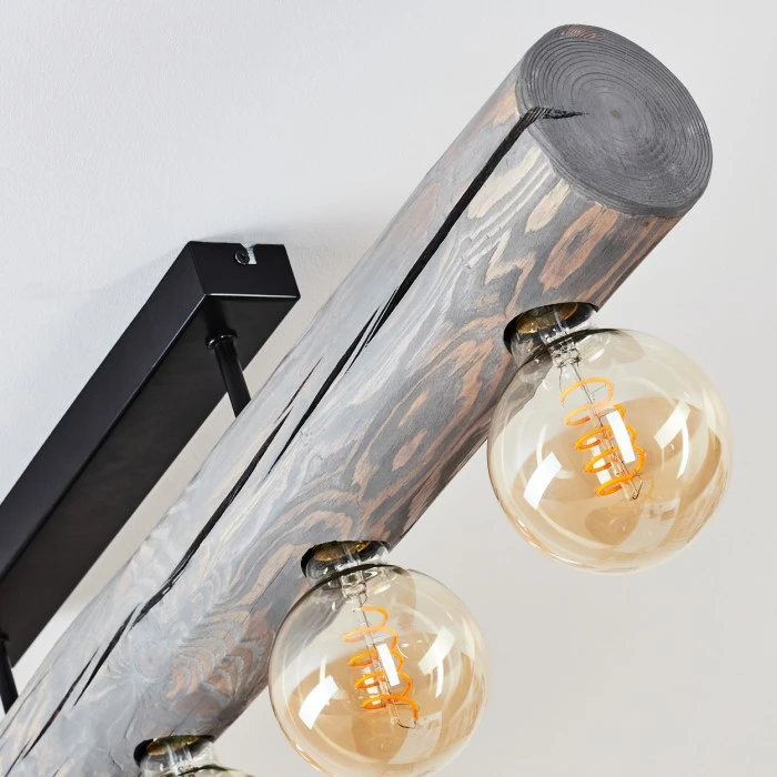 Hofstein Canedo Deckenleuchte Schwarz, Grau, 5-flammig 6 Hofstein Canedo Deckenleuchte Schwarz, Grau, 5-flammig – Bild 6